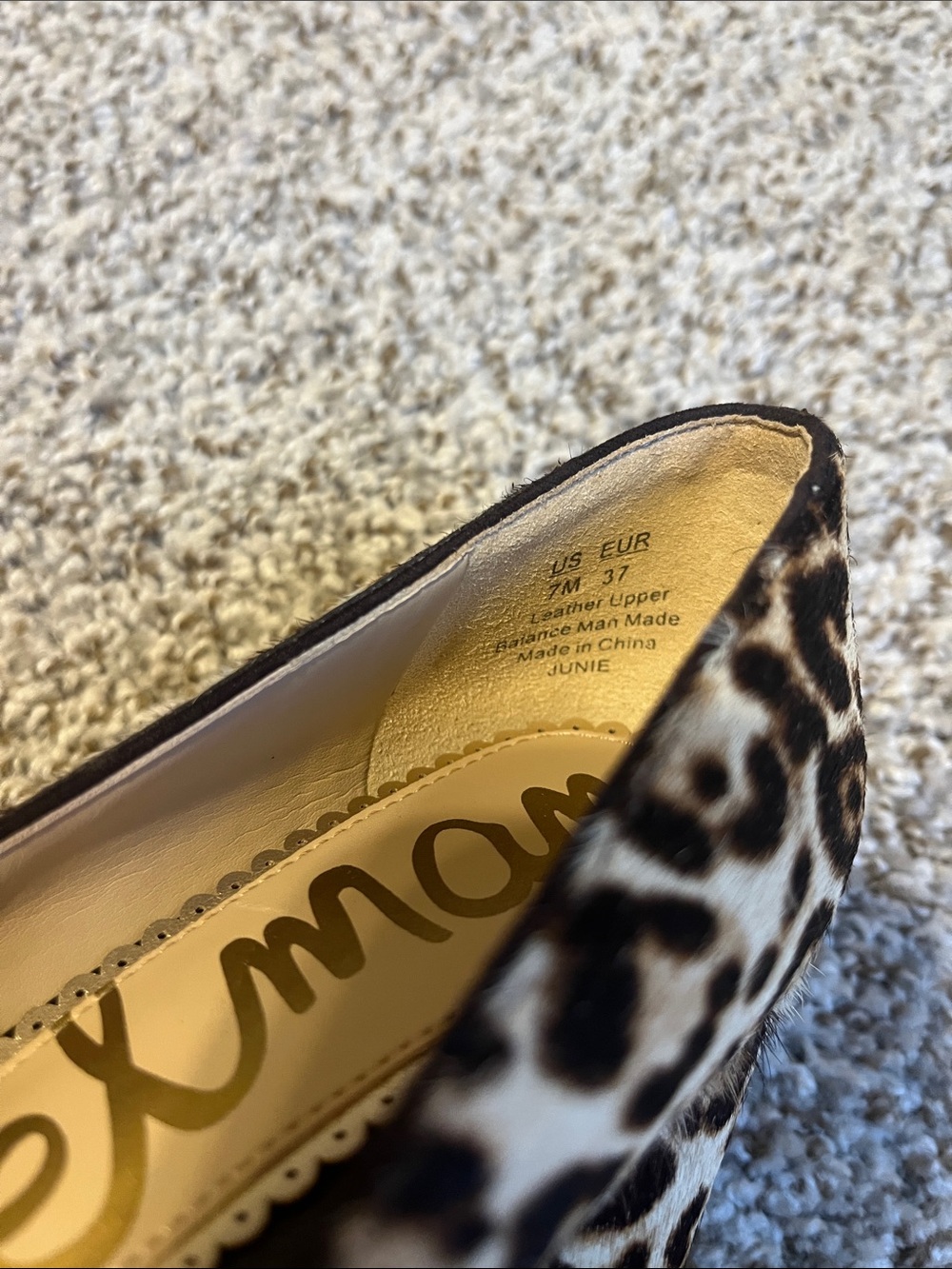 Sam Edelman “JUNIE” Leopard-Print Block Heel Pumps - Tan/Black - Picture 5 of 8